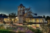 Valencia Bridgeport tower and recreation center at night