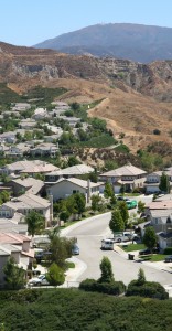 Canyon Country homes on the natural hillside