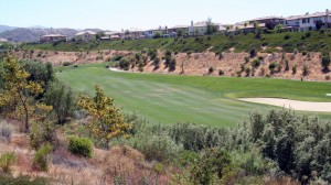 Golf course views from Valencia Bent Canyon Homes