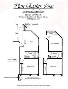 Valencia Summit Chelsea Tract Plan 81 bedroom options