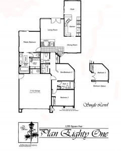 Valencia Summit Chelsea Tract Plan 81 single story floor plan