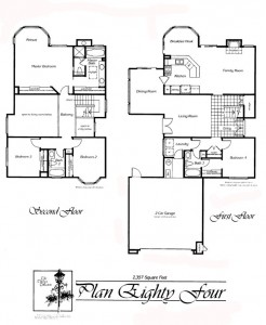 Valencia Summit Chelsea Tract Plan 84 First and Second Floor Floor Plan