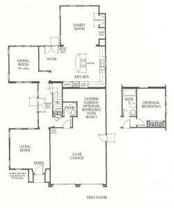 Valencia Westridge Sundance Residence 1 first floor floor plan