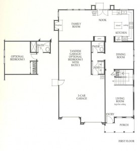 Valencia Westridge Sundance Residence 2 first floor floor plan