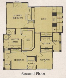 Valencia Woodlands Carmelita Tract home Plan 4 second floor floor plan