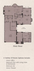 Valencia Woodlands Presidio Plan 3 first floor floor plan