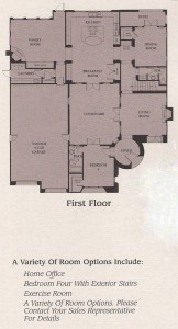 Valencia Woodlands Presidio Plan 5 first floor floor plan