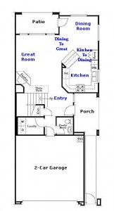 Valencia Westridge Bella Ventanes Tract Residence 1 Floor Plan first floor