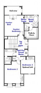 Valencia Westridge Bella Ventanes Tract Residence 1 Floor Plan second floor