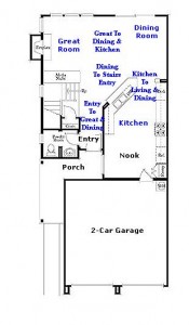 Valencia Westridge Bella Ventana Tract Residence 2 Floor Plan first floor