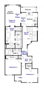 Valencia Westridge Bella Ventana Tract Residence 3 Floor Plan second floor