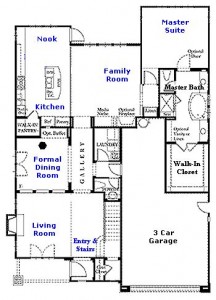Valencia Westridge Bent Canyon Tract Residence 1 Floor Plan first floor