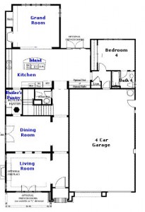 Valencia Westridge Bent Canyon Tract Floor Plan first floor