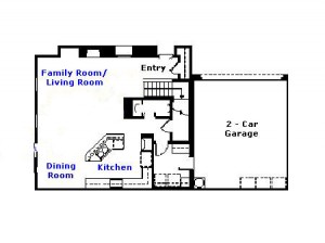 Valencia Westridge Cypress Pointe Tract Residence 3 Floor Plan first floor