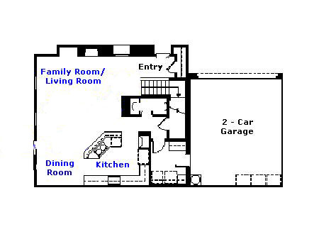 Valencia Westridge Cypress Pointe Tract Residence 3 Floor Plan first floor