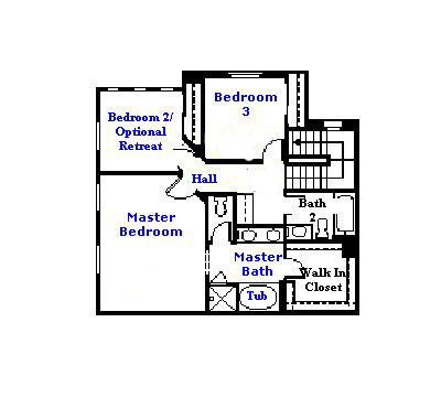 Valencia Westridge Cypress Pointe Tract Residence 3 Floor Plan second floor