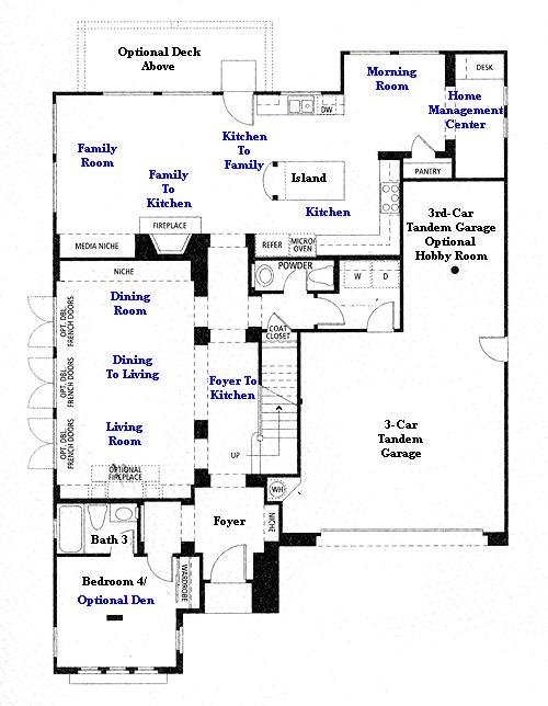 Valencia Westridge Masters Residence 1 first floor floor plan