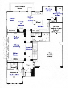 Valencia Westridge Masters Tract Residence 2 first floor plan