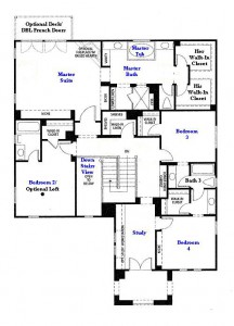 Valencia Westridge Masters Tract Residence 3 second floor floor plan