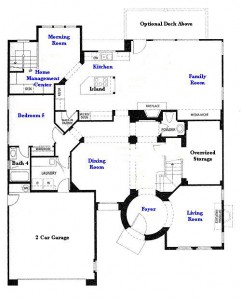 Valencia Westridge Masters Tract Residence 4 first floor floor plan