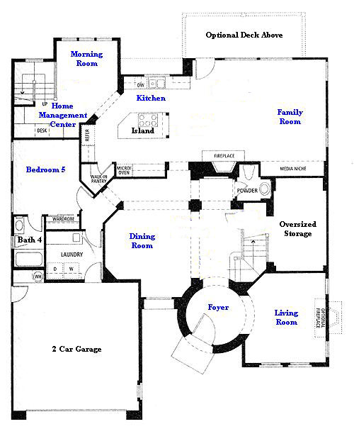 Valencia Westridge Masters Tract Residence 4 first floor floor plan