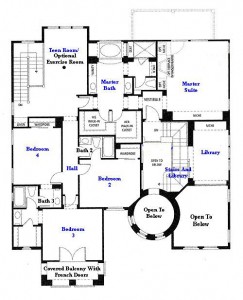 Valencia Westridge Masters Tract Residence 4 second floor floor plan