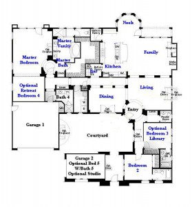 Valencia Westridge Oakmont Residence 1 Floor Plan first floor