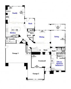Valencia Westridge Oakmont Residence 3 Floor Plan first floor