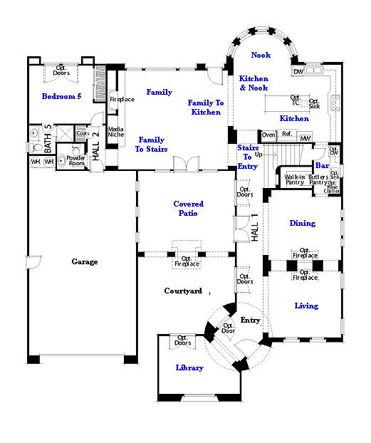 Valencia Westridge Oakmont Residence 4 Floor Plan first floor