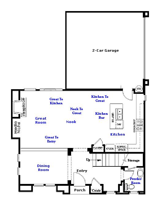 Valencia Westridge San Abella Tract Residence 1 Floor Plan first floor