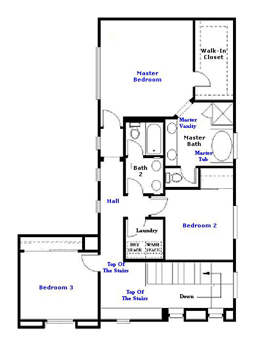 Valencia Westridge San Abella Tract Residence 1 Floor Plan second floor