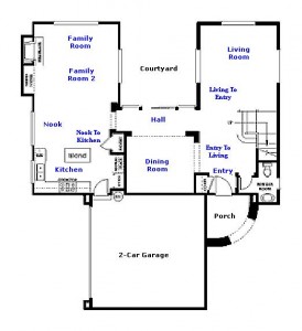 Valencia Westridge San Abella Tract Residence 3 Floor Plan first floor