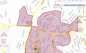 Charles Helmers Elementary School Boundary map 1