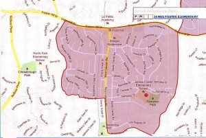 James Foster Elementary School Boundaries 1