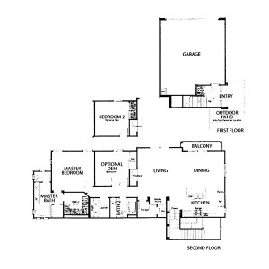 Andorra Tract Residence 1 floor plan Valencia Creekside