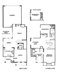 Valencia Creekside townhome Andorra Tract Residence 2 floor plan
