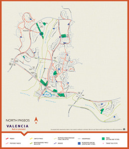 Paseo system map for Valencia Ca - North Valencia Paseio System Map